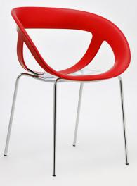 Дизайнерски стол червен